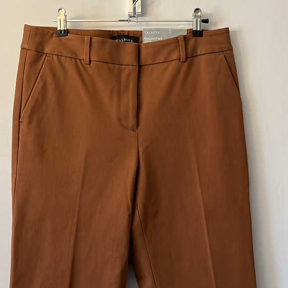 NWT Talbots Newport Trouser Pants Women's Brown Dress Pants Size 6P - Picture 3 of 14